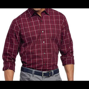 Van Heusen Essential Sateen LS Button Up Shirt Deep Oxblood Size 2XL  18 - 18.5